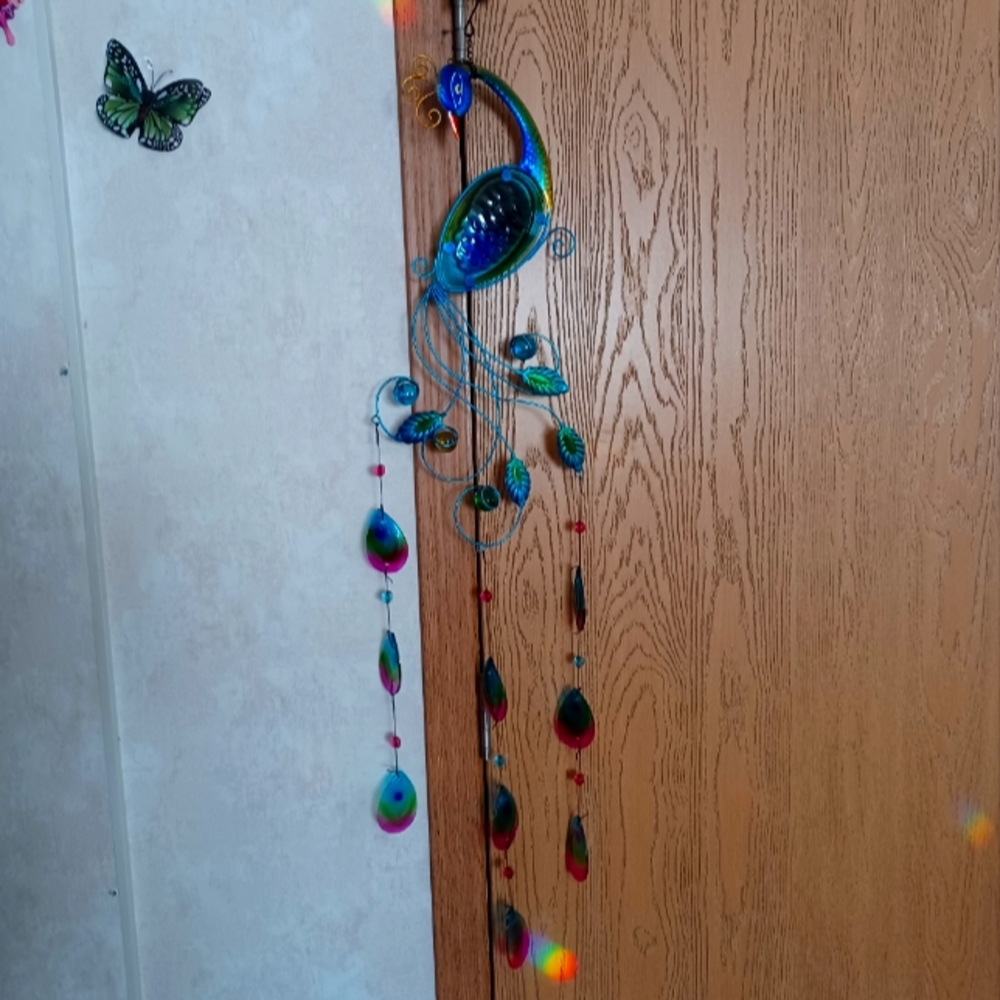 Peacock wind chime